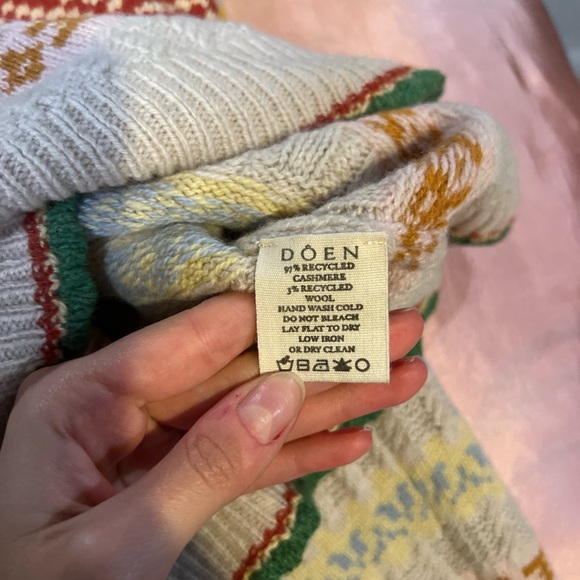 Doen Cashmere Wool Brynn Fair Isle Sweater - Picture 9 of 9